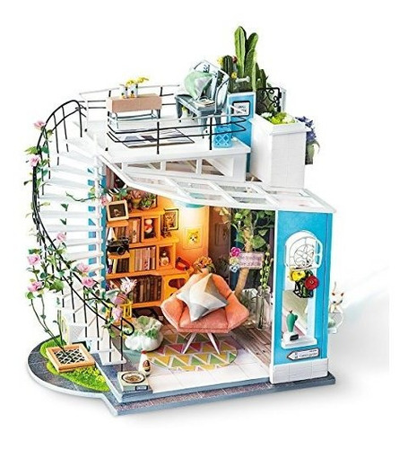 Rolife Diy Miniature Casa De Muñecas  Kit Duplex Loft Model