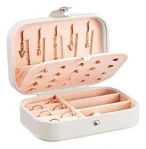 Comprar Joyero Alhajero Organizador Joyas Anillos Pulseras Estuche Color Blanco