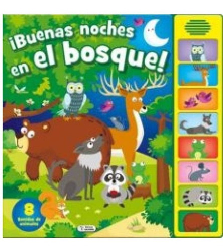 Libro Con Sonidos De Animales Buenas Noches Bosque Hoja Dura