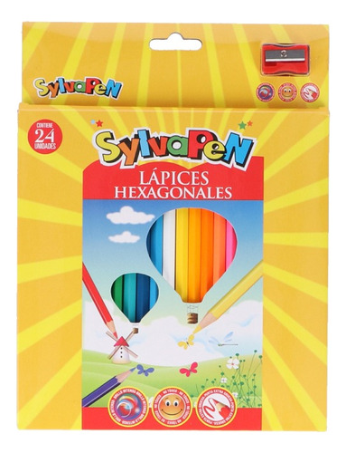 Colores Marca Sylvapen X 24+ Sacapunta De Regalo