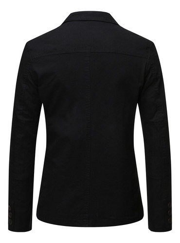 Chaqueta Casual Estilo Blazer De Corte Ajustado Con 3 Botone