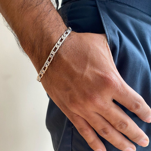 Esclava Pulsera De Plata Ley .925 Hombre Agálea Diámetro 0 Cm Largo 20