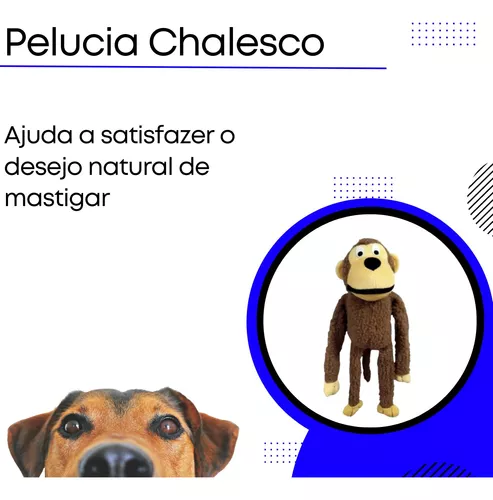 Brinquedo Macaco Marrom Chalesco para Cães