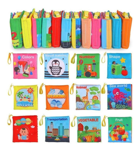 Funslane Libros De Baño Para Bebés, Libros De Tela Suave Par