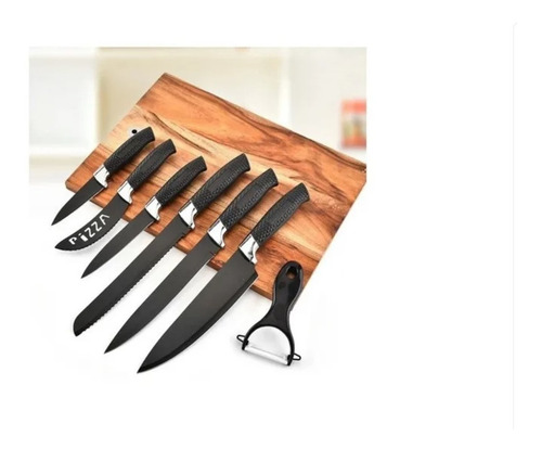 Imagen 5 de 6 de Set Cuchillos 7 Pcs Juegos Cuchillos Cuchillo Asado Cocina