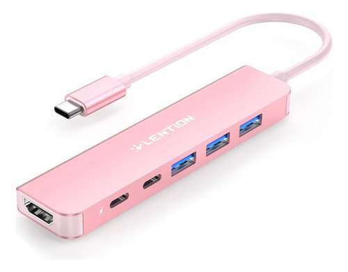 Lention Usb C Hub, Adaptador Usb C A Usb 6 En 1, Dongle Mult