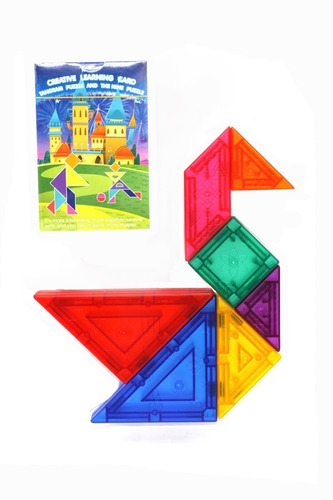 Tangram Magnético Traslucido Con Tarjetas Creativas 8911