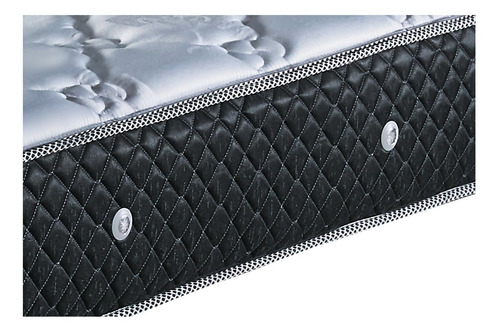 Colchón 2 plazas de resortes Cannon Resortes Doral gris y negro - 130cm x 190cm x 27cm