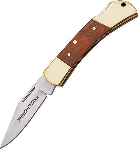 Cuchillo Plegable De Latón Winchester, 2,5 Pulgadas [22-4132