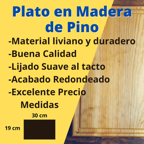 24p Tabla/plato Para Carnes Frías,asada,hamburguesa Estándar Esp1 30-19 Marrón