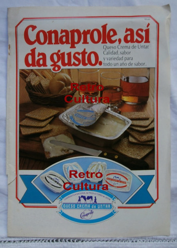 Publicidad Antigua Queso Conaprole. Cocina, Retro, Comida.