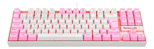 Teclado Kumara Branco E Rosa Rgb Switch Blue K552wp-rgb