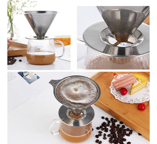 Gotero Para Café, Reutilizable, Con Forma De Cono De Goteo
