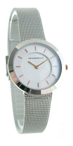 Reloj Pulsera Dama Kevingston 687 Malla Metal Tejida 