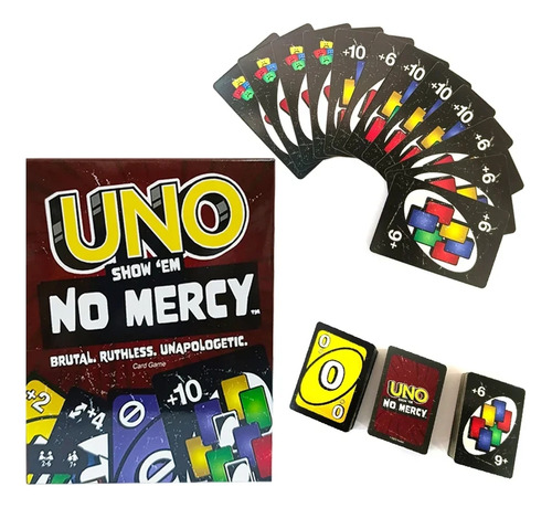 Uno No Mercy Deluxe Edition En Español +10 +6 Juego Cartas