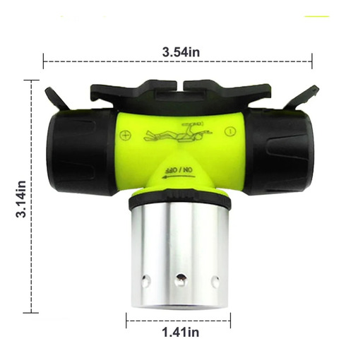 Linterna Frontal Cabeza Led Acuatica Para Buceo Submarino