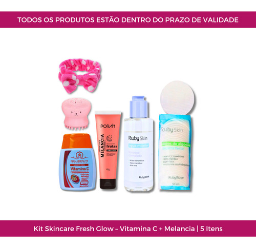 Kit Skincare Limpeza Hidratação Autocuidado Completo 5 Itens