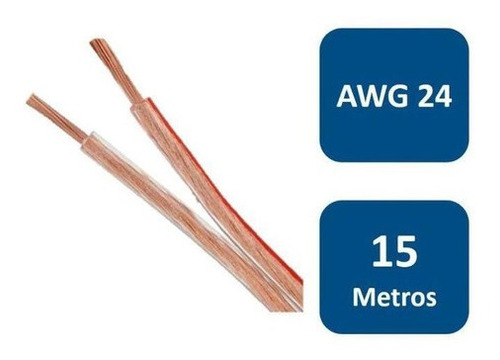 Macrotel Cable Para Parlante 15mts Awg 24