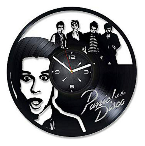 Reloj De Pared Con Disco De Vinilo Rock Music Band. Decoraci