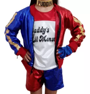 Disfraz Harley Quinn Licra Para Niña