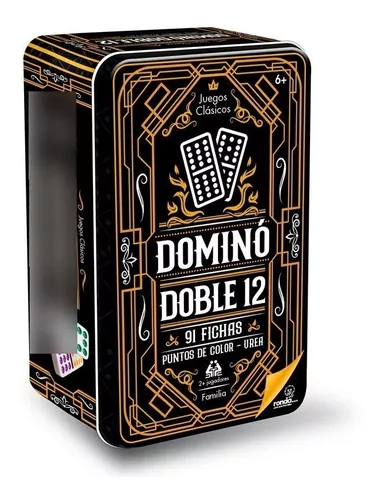 Domino Doble 12 Tren Mexicano Ronda Caja Metálica 91 Fichas