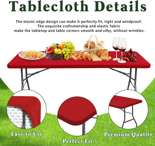 Mantel De Picnic Ajustable Para Mesa Rectangular Impermeable