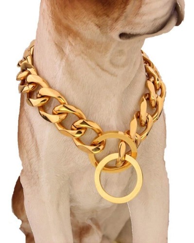 Collar De Cadena De Perro Pitbull De Acero Inoxidable C