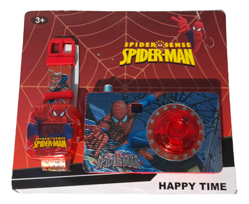 Combo Cámara Y Reloj De Spiderman Con Imágenes Para Niños