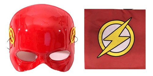  Disfraz Flash Máscara + Capa - Cotillón Waf