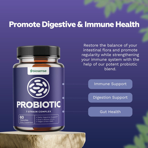 Bio Sense Colon Health Probióticos Y Prebióticos 60 Caps