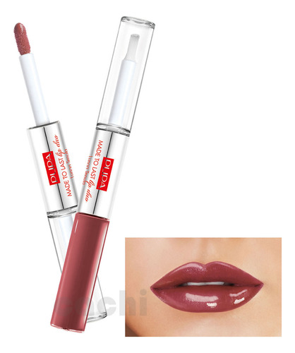 Labial Pupa Waterproof 2 Pasos Larga Duracion 015 Nude Set