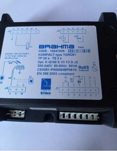 Control De Llama Para Quemadores A Gas Brahma T G R D 61