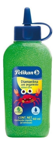 Adhesivo Con Glitter 60 Ml Diamantina Pelikan Color VERDE LIMONPegamento Pelikan