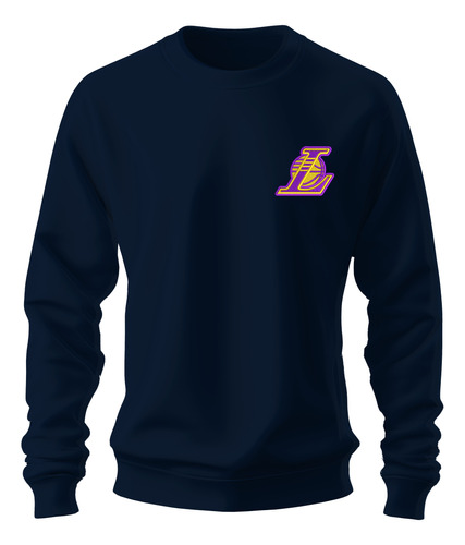 Sudadera Sweater Bordado Los Angeles Lakers Baloncesto Logo