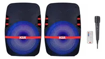 Comprar Par De Bocinas De 8  Recargable Bluetooth Usb Ksr 7908 Bafle
