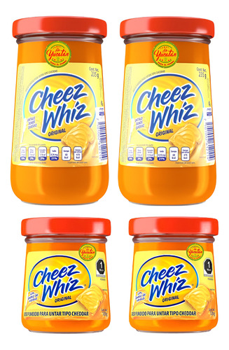 2 De 235g Y 2 De 120g Frascos Queso Cheez Whiz Para Untar