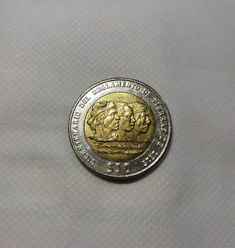 Moneda De 10 Pesos Uruguayos Bicentenario