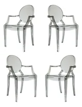 Comprar 4 Silla Ghost Smoke - Sillon Ghost - Living Comedor - Eames