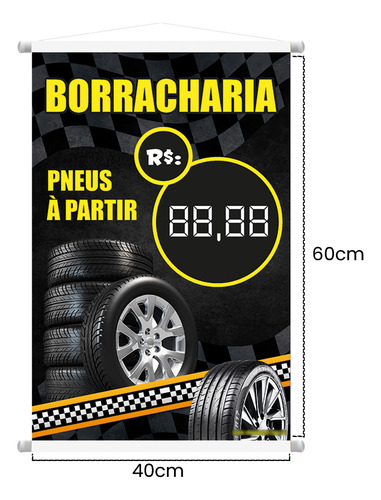 Banner Borracharia - Preço Editável