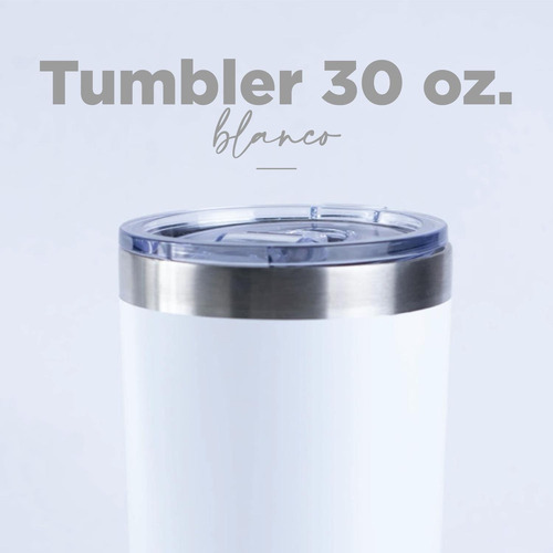 Norday Vaso Termo Acero Inoxidable Tumbler 30 Oz Frío Calor Color Blanco