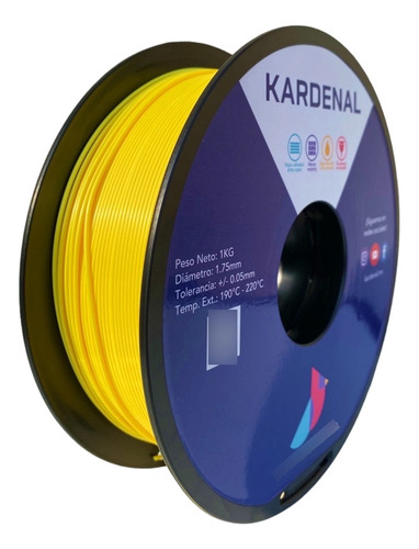 1 Kg 1.75mm Filamento Pla Premium Kardenal Color Amarillo