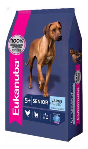 Alimento Eukanuba Super Premium para perro senior de raza grande sabor mix en bolsa de 15 kg