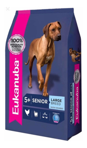 Alimento Eukanuba Super Premium Para Perro Senior De Raza Grande Sabor Mix En Bolsa De 15 kg