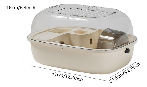 Hábitat De Jaula De Hámster Ejercicio Portátil De Beige