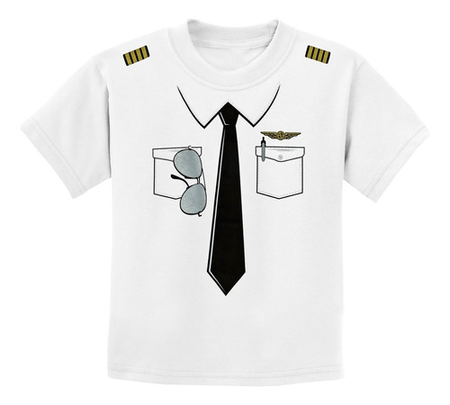 Luso Aviation The Pilot Uniform Camiseta Juvenil Grande Blan