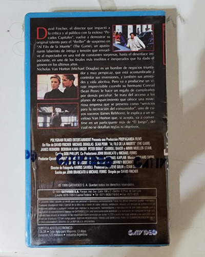 Al Filo De La Muerte - David Fincher (vhs) (Usado)