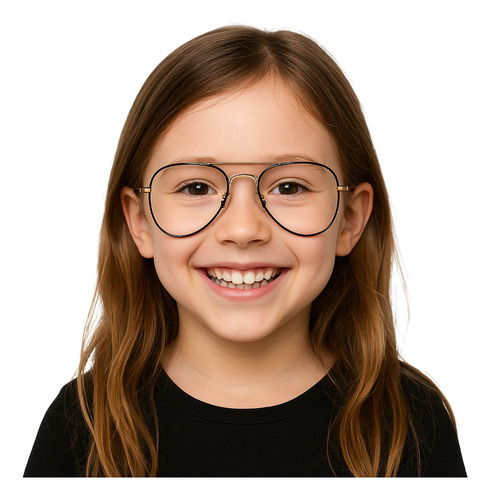 Armação De Óculos Infantil Com Lente Sem Grau Menino Menina Cor Preto\rose