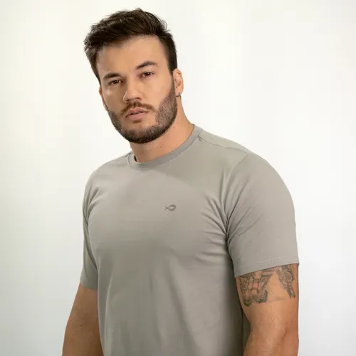 Camiseta Masculina Básica 100% Algodão Regular Fit