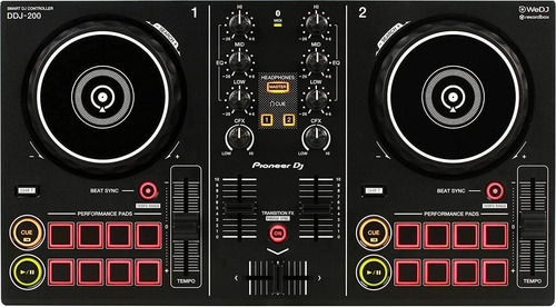 Controlador De Dj Inteligente Pioneer Professional Ddj-200, Color Negro