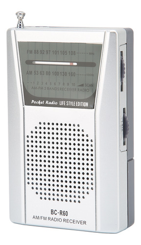 Radio Portátil De Transistores Am Fm, Altavoz De 5 W, Funcio